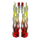 Red Yellow Flame Fire Style Decals Stickers Cover Stripes Body