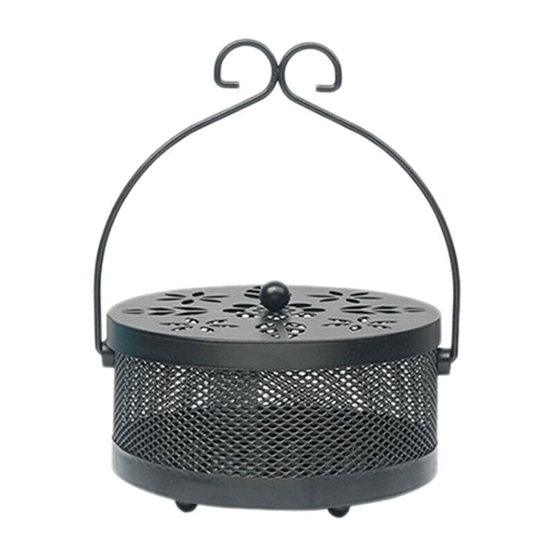 Creative Mosquito Coil Stand Mosquito Coil Box with Lid Fireproof Home Indo F4K3