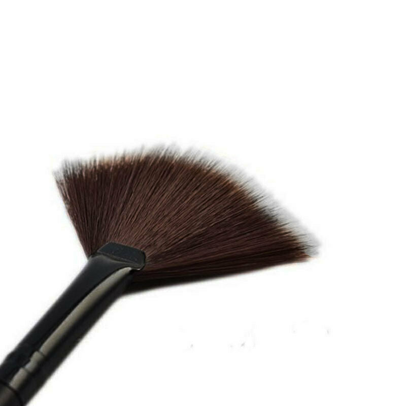 Pro Fan Shape Makeup Cosmetic Brush Blending Highlighter Contour Face Powd JQZ