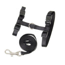 Nylon Adjustable Harness & Leash For Animals Black