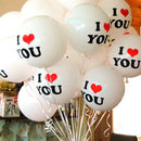 10X Romantic Home Party Decor I Love You White Latex Balloon Wedding Decor BX