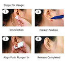 4 Pcs Disposable Sterile Ear Piercing Organ Unit Tool with Ear Stud Asepsis
