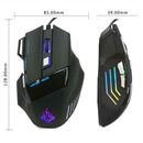 5500DPI A908 Wired LED Optical Gaming Mouse Fire Button 7Keys for PC Laptop