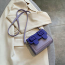 Hit Color PU Leather Crossbody Bag Women Small Shoulder Pouch (Multicolor)