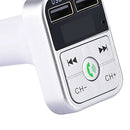 Wireless Car MP3 Player USB Charger Hands-free Calling for Home Car White