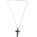Men's Stainless Steel Cross &Ring Chain Pendant Necklace Fashion Good Gift