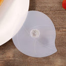 Leaf Shape Silicone Cup Cover Heat Resistant Cap Leakproof Cups Lid (White) A