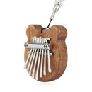 8 Keys Mini Kalimba Mahogany Wood Thumb Piano Marimbas Finger Piano with Lanyard
