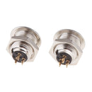 2Pieces Metal 3Pin Mini XLR Connector Plug Male Audio Microphone Connector