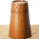 2pcs Wooden Mug Beer Cup Wedding Favor Natural Wood Fashion Mug 11.5cm Brown