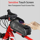 Bicycle Phone Bag Waterproof MTB Bike Front Tube Touch Screen Bag (Black)