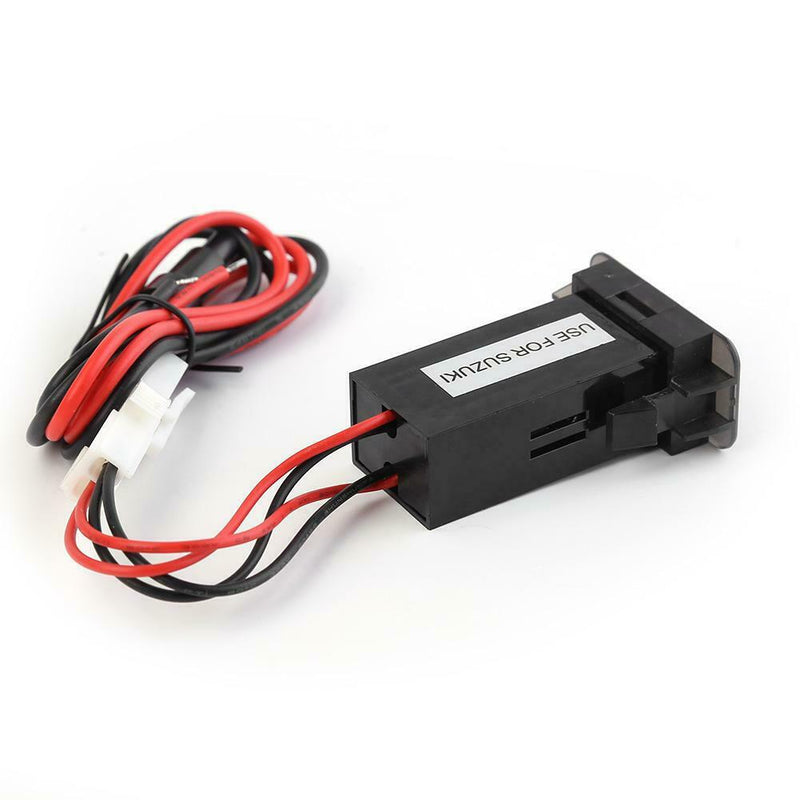 12V 24V to 5V 2.1A Adapter with Blue LED Voltmeter for Suzuki USB Car Charger
