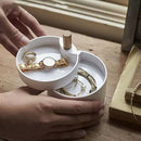 1X(Display Portable Multilayer Multifunctional Solid Organizer Wooden Jewel