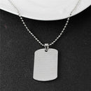 Father Son Dog Tag Link Chain Pendant Necklace Kids Love Gift Military PendantME