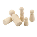 40Pcs Unpainted Natural Blank Wood People Shape Ornaments Party Wedding Wooden