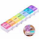 Weekly Pill Organizer Pills Tablet Holder For Travel w/ 7 Compartments Portable