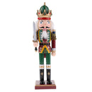Exquisite Painted 30cm Classic Retro Wooden Nutcracker Soldier King Figures