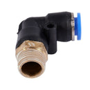 5pcs Pneumatic 8mm to 1/4" PT Male Thread 90 Degree Elbow Pipe Quick Fittin Y8X3