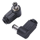 DC In-Line Plug Socket Jack Connector Male Right Angle Plug 2.1mm 5pcs R9H1
