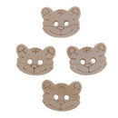 100pcs Wooden Tiger Button Kids Clothes Cartoon DIY Home Sewing Accessories