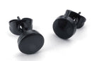 Jewelry Men's Earrings, 6mm Circle Ear Studs, 2pcs (1 Pair), Stainless Stee K2A8