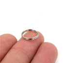 2Pcs Round Metal Chrome Finish Split Ring Camera Strap Rings Hook ME
