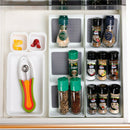 Plastic Spice Rack Kitchen Drawer Organizer Cabinet Drawers 3 Slanted Ti WsA Ew