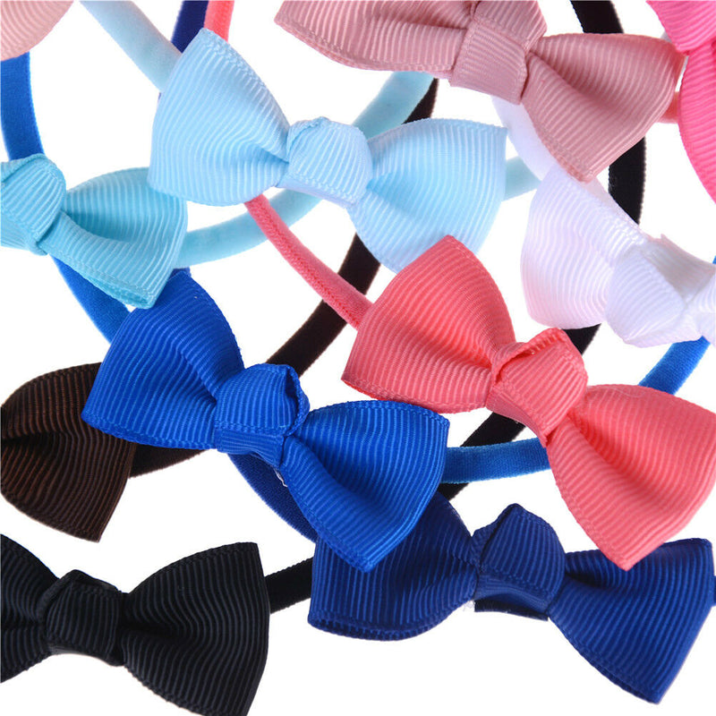 5pc Mixed Bowknot Mini Headbands Baby Girl Hair Accessories Newborn Hair Band Gw