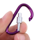 2pcs Random Aluminum Carabiner D-Ring Key Chain Clip Outdoor Hook BuckleJC,t