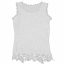 White Feminine Lace Blouses New Casual Women Summer Dress Women's Width Str