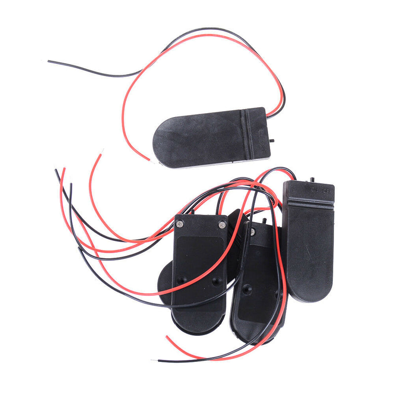 5x On-Off Switch CR2032 6V Button Coin Cell Battery Holder Wire Case Box JR