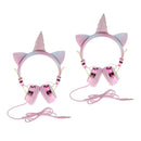 2 Pieces Unicorn Glitter Kids Headphone for Girls Children Birthday Gift