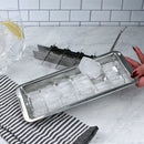 Lever-Style Ice Tray, 2 in 1 Stainless Steel Ice Making Mold and Ice Cracke