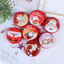Xmas Christmas Candy Tin Box Candy Jar Iron Boxes Storage Coin Headphones Ca- 3C