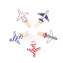 10x Newly cartoon plane wooden clip photo paper craft diy clips clothespin'clips