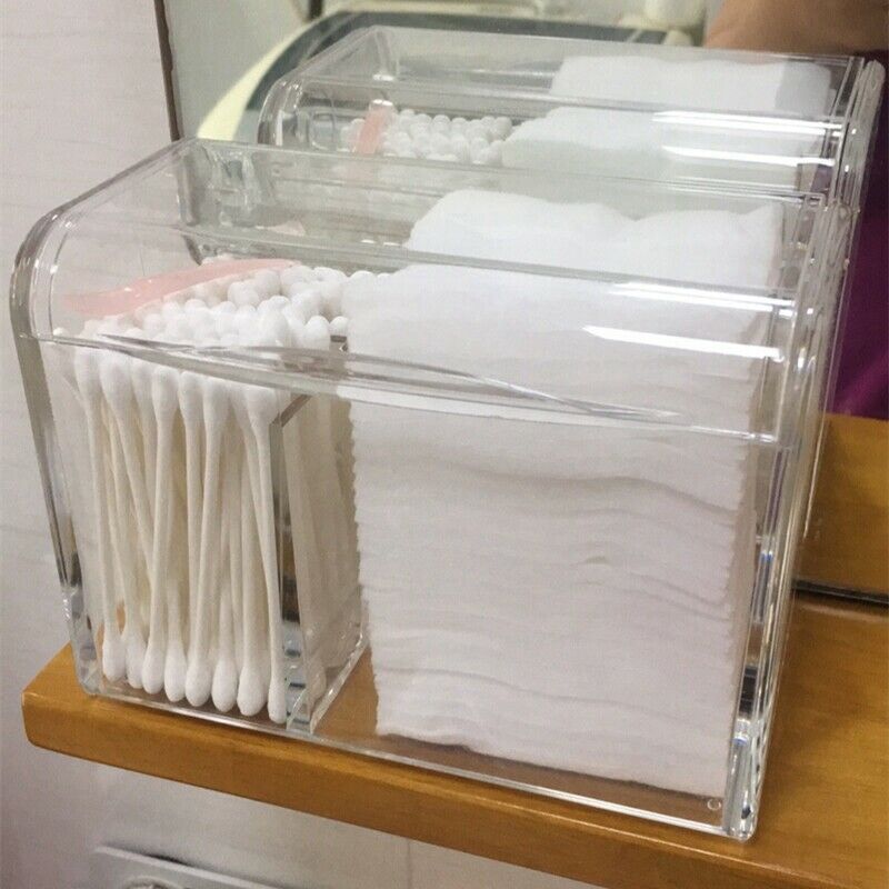 Dust Proof Cosmetics Organizer For Cotton Acrylic Makeup Box Organizer Stor N1D5
