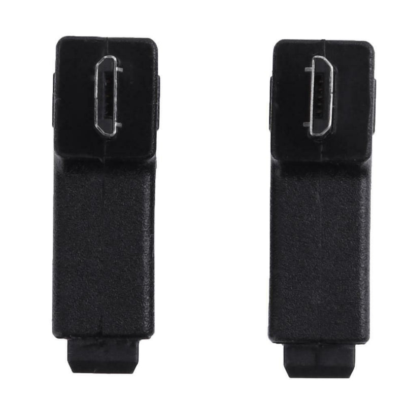 2pcs 90 Degree Mini USB Female to Micro USB Male Adapter Connector