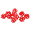 20 Pieces Acrylic Gem Polyhedral Dice Set Colored 12-Sided Game Dice Set 1cm