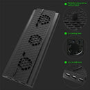 Vertical Stand With Cooling Fan For Xbox One X, Console Holder Cooler With