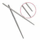 1Pair Chinese Stylish Non-slip Design Chop Sticks Stainless Steel Chopsticks li