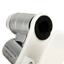 60X Universal Mobile Phone Mini Portable Clip LED Microscope Magnifier Loup K1T1
