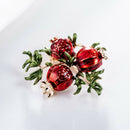 Trendy Enamel Pomegranate Fruit Brooch Lapel Pin Clothing Scarf BadgesJewel N Cy