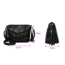 Fashion PU Rivet Crossbody Bag Tassels Small Shoulder Bag Women Travel Bag