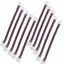 10X 4 PIN RGB LED STRIP LIGHT TO CONTROLLER CONNECTORS WIRE CABLE 10MM 5050   LJ