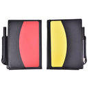 Soccer Referee Red Yellow Card Record Referee Tool Leather Case Pen Notebook BX