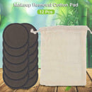 12PCS Makeup Removal Cotton Pad Reusable Bamboo Fiber Pads for Face Eye