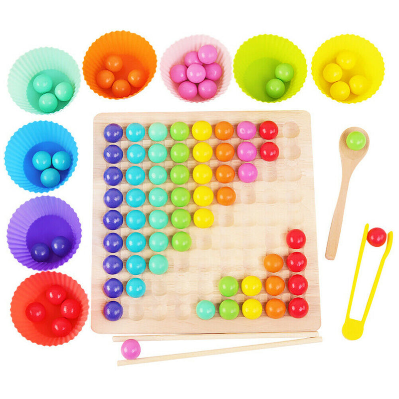 Colorful Clip Beads Puzzle Educational Toys Attention Training Desktop Games