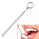 2 PCS Illuminating Stainless Steel Mouth Mirror Dental Instrument Reflector Care