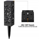 2pcs Warm Light Solar LED Net Cover Light Outdoor Waterproof Ground Lamp