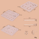 Silicone Geometric Earring Charm Mold Set Epoxy Casting Jewelry Making Tools